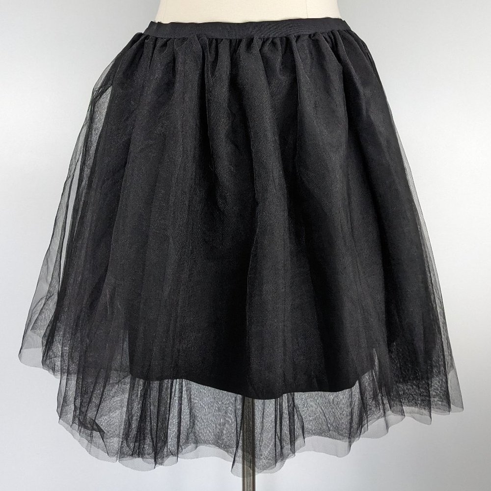 Lane Bryant Black Tulle A-Line Skirt